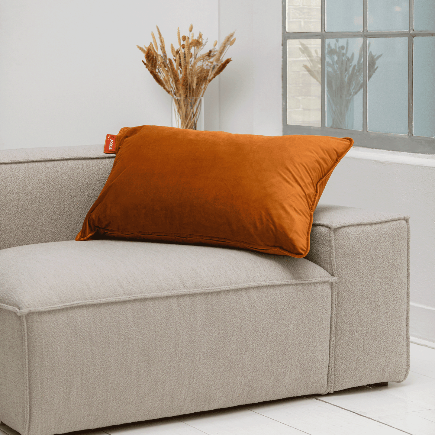 Warmtekussen - Ploov 60x90 Velvet Cinnamon Orange - Sfeerbeeld