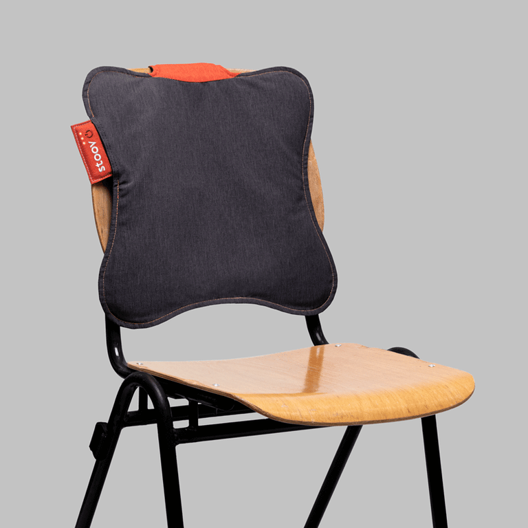 Warmtepad Pro 42x42 Outdoor Grey stoel rugvlak met achtergrond